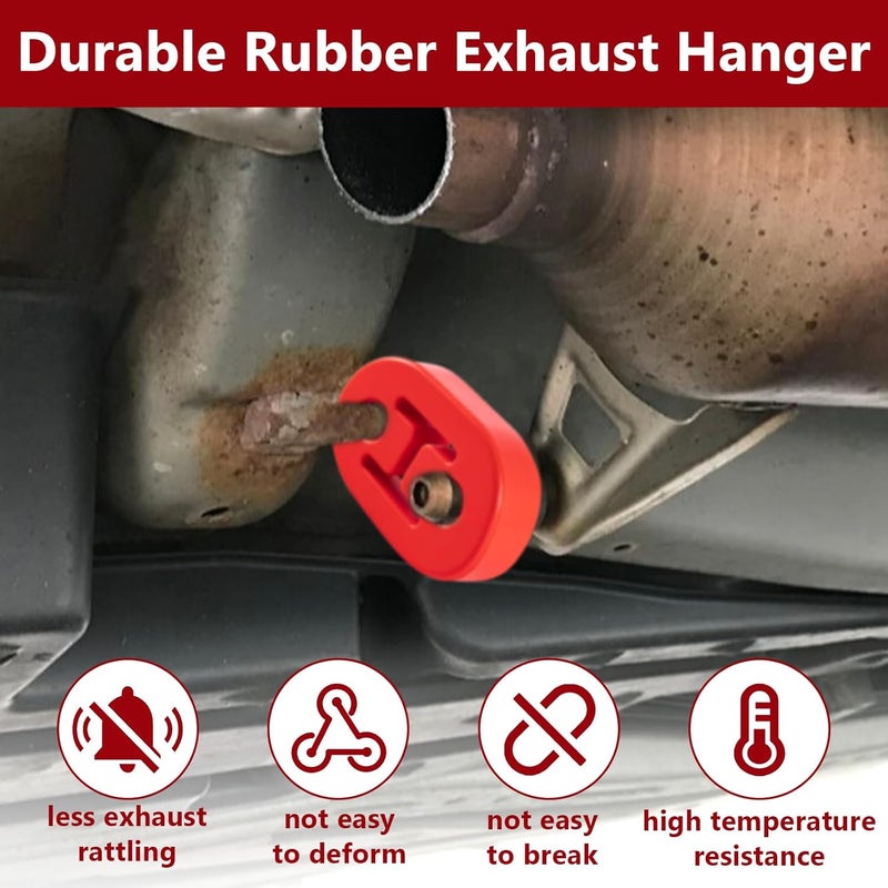 BFXM Exhaust Rubber Hanger, rubber muffler hangers. Rubber Insulator Bushing Mount, rubber exhaust mounts with 2 Holes 0.47 Inch, Universal Fit - Image 5